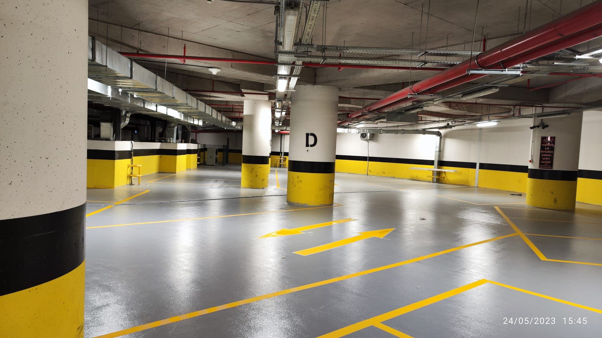 Otopark Zemin Kaplama + Çizgi İşlemi uygulama görseli